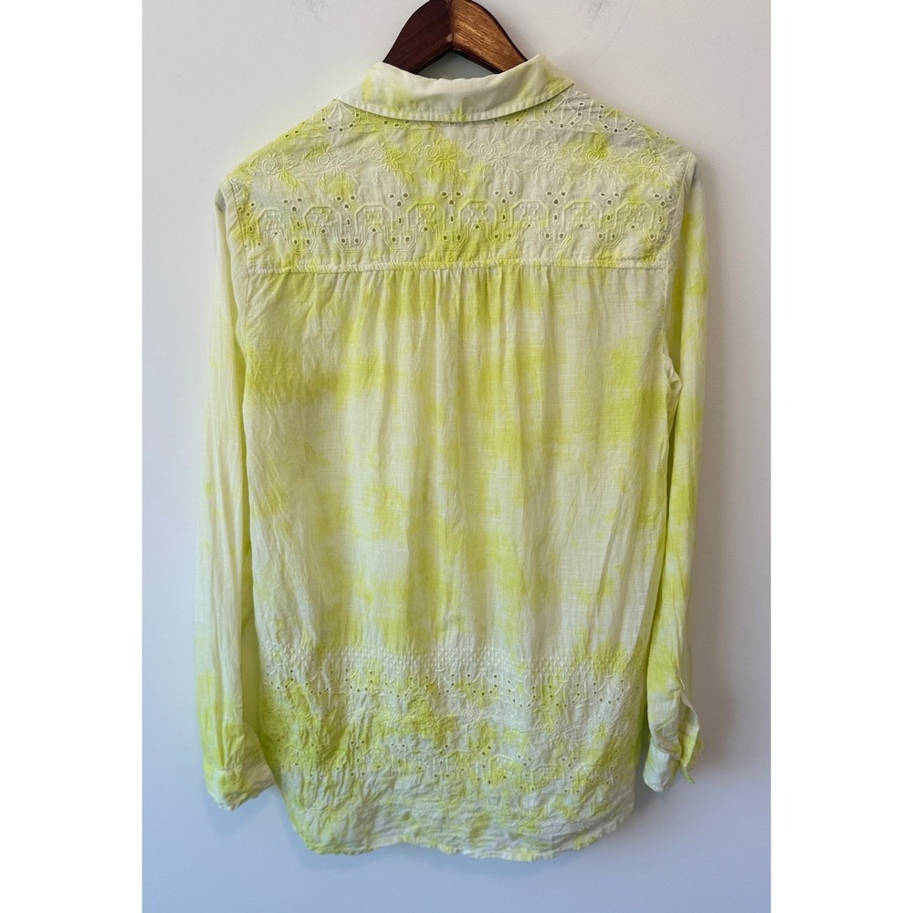 Pilcro Anthropologie‎ Women's The Cate Classic Tie-Dye Buttondown Shirt Size S - Picture 3 of 10
